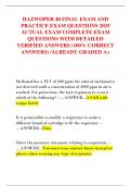 HAZWOPER 40 FINAL EXAM AND  PRACTICE EXAM QUESTIONS 2025  ACTUAL EXAM COMPLETE EXAM  QUESTIONS WITH DETAILED  VERIFIED ANSWERS &lpar;100&percnt; CORRECT  ANSWERS&rpar; &sol;ALREADY GRADED A&plus; 