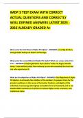 IMDP 3 TEST EXAM WITH CORRECT ACTUAL QUESTIONS AND CORRECTLY WELL DEFINED ANSWERS LATEST 2025 - 2026 ALREADY GRADED A&plus;  