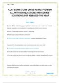 CCHT EXAM STUDY GUIDE NEWEST VERSION ALL WITH 650 QUESTIONS AND CORRECT SOLUTIONS JUST RELEASED THIS YEAR