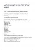 ALPHA PHI ALPHA PRE-TEST STUDY GUIDE &lpar;2025&sol;2026 Newest Update&rpar; COMPLETE QUESTIONS AND VERIFIED ANSWERS ALREADY GRADED A&plus;&excl;&excl;