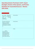 Operating Systems Final Exam &lpar;1247&rpar;  Expert Strategies&comma; Review of Key Quizzes&comma; and Practice Questions for Guaranteed Success &sol; Newest 2025&sol;2026&period; 