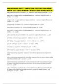 PLAYGROUND SAFETY INSPECTOR CERTIFICATION STUDY GUIDE 2025 QUESTIONS WITH SOLUTIONS GUARANTEE A&plus;