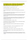 PLAYGROUND SAFETY INSPECTOR CORE EXAM MANUAL 2025 QUESTIONS WITH SOLUTIONS GUARANTEE A&plus;