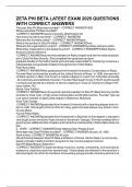 ZETA PHI BETA LATEST EXAM 2025 QUESTIONS WITH CORRECT ANSWERS