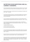 NUTRITION EXAM QUESTIONS AND ALL CORRECT ANSWERS&period;