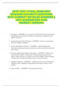 UPTP TEST 3 FINAL EXAM PREP  2025&sol;2026 ACCURATE QUESTIONS  WITH CORRECT DETAILED ANSWERS &vert;&vert;  100&percnt; GUARANTEED PASS  <NEWEST VERSION> 