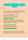 HESI RN FUNDAMENTALS V1&colon; EXAM&comma; 2025&sol;2026 WITH CORRECT&sol;ACCURATE ANSWERS