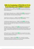 D481 OA Terminology UPDATED ACTUAL   Exam Questions and CORRECT Answers 