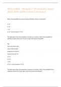 WGU C955 - Module 7&colon; Probability Exam 2025 With 100&percnt; Correct Answers