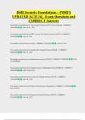 D481 Security Foundations &ndash; PORTS  UPDATED ACTUAL  Exam Questions and  CORRECT Answers 