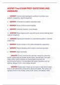 AGPNP Final EXAM PREP QUESTIONS AND  ANSWERS 