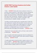 AGPNP PREP Test Exam Questions And Verified  Answers &vert; Latest Update 