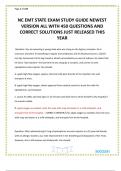 NC EMT STATE EXAM STUDY GUIDE NEWEST VERSION ALL WITH 450 QUESTIONS AND CORRECT SOLUTIONS JUST RELEASED THIS YEAR