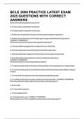 BCLE 2000 PRACTICE LATEST EXAM 2025 QUESTIONS WITH CORRECT ANSWERS&period;