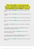 WGU PAG2 BFC1 C172 Network and  Security Foundations UPDATED ACTUAL   Exam Questions and CORRECT Answers 