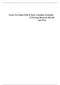Polit & Beck Canadian Essentials of Nursing Research 4th Edition Woo Test Bank  With Questions And Answers&period;