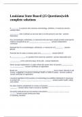 Louisiana State Board exams with complete solutions