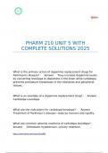 PHARM 210 UNIT 5 WITH COMPLETE SOLUTIONS 2025