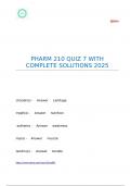 PHARM 210 QUIZ 7 WITH COMPLETE SOLUTIONS 2025