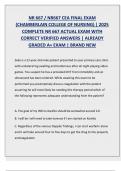 NR 667 &sol; NR667 CEA FINAL EXAM &lpar;CHAMBERLAIN COLLEGE OF NURSING&rpar; &vert; 2025 COMPLETE NR 667 ACTUAL EXAM WITH CORRECT VERIFIED ANSWERS &vert; ALREADY GRADED A&plus; EXAM &vert; BRAND NEW