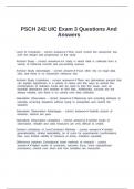 PSCH 242 UIC Exam 3 Questions And Answers