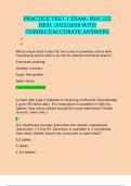 PRACTICE TEST 1 EXAM&colon; BSN 225 HESI&comma; 2025&sol;2026 WITH CORRECT&sol;ACCURATE ANSWERS