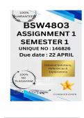 BSW4803 Assignment 1 &lpar;COMPLETE ANSWERS&rpar; Semester 1 2025&lpar;146826&rpar; - DUE 22 April 2025