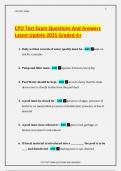 CPO Test Exam Questions And Answers Latest Update 2025 Graded A&plus;&period;