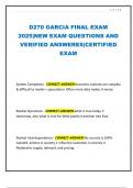 D270 GARCIA FINAL EXAM 2025&vert;NEW EXAM QUESTIONS AND VERIFIED ANSWERES&vert;CERTIFIED EXAM