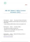 NR 507 Week 3 With Correct Answers 2025