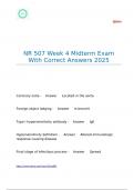 NR 507 Week 4 Midterm Exam With Correct Answers 2025