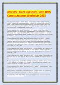 ATG CPO Exam Questions with 100- Correct Answers Graded A&plus; 2025 &period;