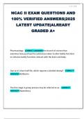 NCAC II EXAM QUESTIONS AND 100&percnt; VERIFIED ANSWERS&vert;2025 LATEST UPDATE&vert;ALREADY GRADED A&plus;