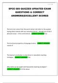 SPCE 689 QUIZZES UPDATED EXAM QUESTIONS & CORRECT ANSWERS&vert;EXCELLENT SCORES
