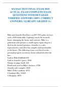 MAMAS TEST FINAL EXAM 2025  ACTUAL EXAM COMPLETE EXAM  QUESTIONS WITH DETAILED  VERIFIED ANSWERS &lpar;100&percnt; CORRECT  ANSWERS&rpar; &sol;ALREADY GRADED A&plus;