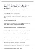 Bio 1100&colon; Chapter Review Questions Unit 1-4 Final Exam And Correct Answers&period;