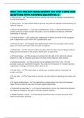 WGU C783 PROJECT MANAGEMENT EOC TEST PAPER 2025 QUESTIONS WITH ANSWERS GUARANTEE A&plus;