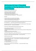 CSN Nursing 101 Exam 2-Theoretical Foundations of Nursing Questions With All Correct Answers