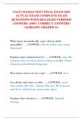 TACO MAMAS TEST FINAL EXAM 2025  ACTUAL EXAM COMPLETE EXAM  QUESTIONS WITH DETAILED VERIFIED  ANSWERS &lpar;100&percnt; CORRECT ANSWERS&rpar;  &sol;ALREADY GRADED A&plus; 
