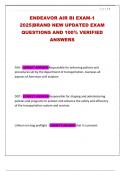 ENDEAVOR AIR BI EXAM-1 2025&vert;BRAND NEW UPDATED EXAM QUESTIONS AND 100&percnt; VERIFIED ANSWERS