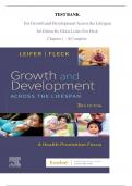 TEST BANK FOR GROWTH AND DEVELOPMENT ACROSS THE LIFESPAN A HEALTH PROMOTION FOCUS 2ND EDITION QUESTIONS WITH CORRECT DETAILED ANSWERS A&plus; VERIFIED 100&percnt; NEWEST VERSION