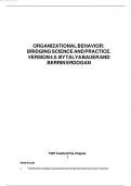 Test Bank for Organizational Behavior Bridging Science and Practice&period; Version 4&period;0&period; By Talya Bauer and Berrin Erdogan&period;