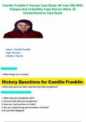 Camilla Franklin I-Human Case Study 48-Year-Old With Fatigue And Irritability Case Review Week 10 Comprehensive Case Study