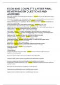 ECON 1100 COMPLETE LATEST FINAL REVIEW BASED QUESTIONS AND ANSWERS