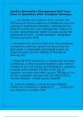 Health Information Management Mid-Term &lpar;Part 2&rpar; Questions With Complete Solutions