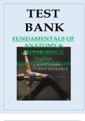 FULL TEST BANK For Fundamentals of Anatomy & Physiology 8th Edition by Frederic H&period; Martin Latest Update Graded A&plus;