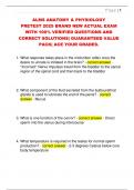 ALMS ANATOMY & PHYSIOLOGY  PRETEST 2025 BRAND NEW ACTUAL EXAM  WITH 100&percnt; VERIFIED QUESTIONS AND  CORRECT SOLUTIONS&vert; GUARANTEED VALUE  PACK&vert; ACE YOUR GRADES&period;