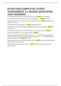 ECON 1100 COMPLETE LATEST ASSESSMENT 6&period;1 BASED QUESTIONS AND ANSWERS