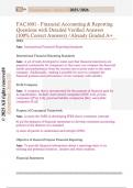 FAC1601 - Financial Accounting & Reporting Questions with Detailed Verified Answers  &lpar;100&percnt; Correct Answers&rpar; &sol;Already Graded A&plus;