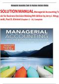 Managerial Accounting 9th Edition &vert; Complete Solution Manual &lpar;Ch&period; 1&ndash;14&rpar; &vert; Weygandt&comma; Kimmel  9781119709589